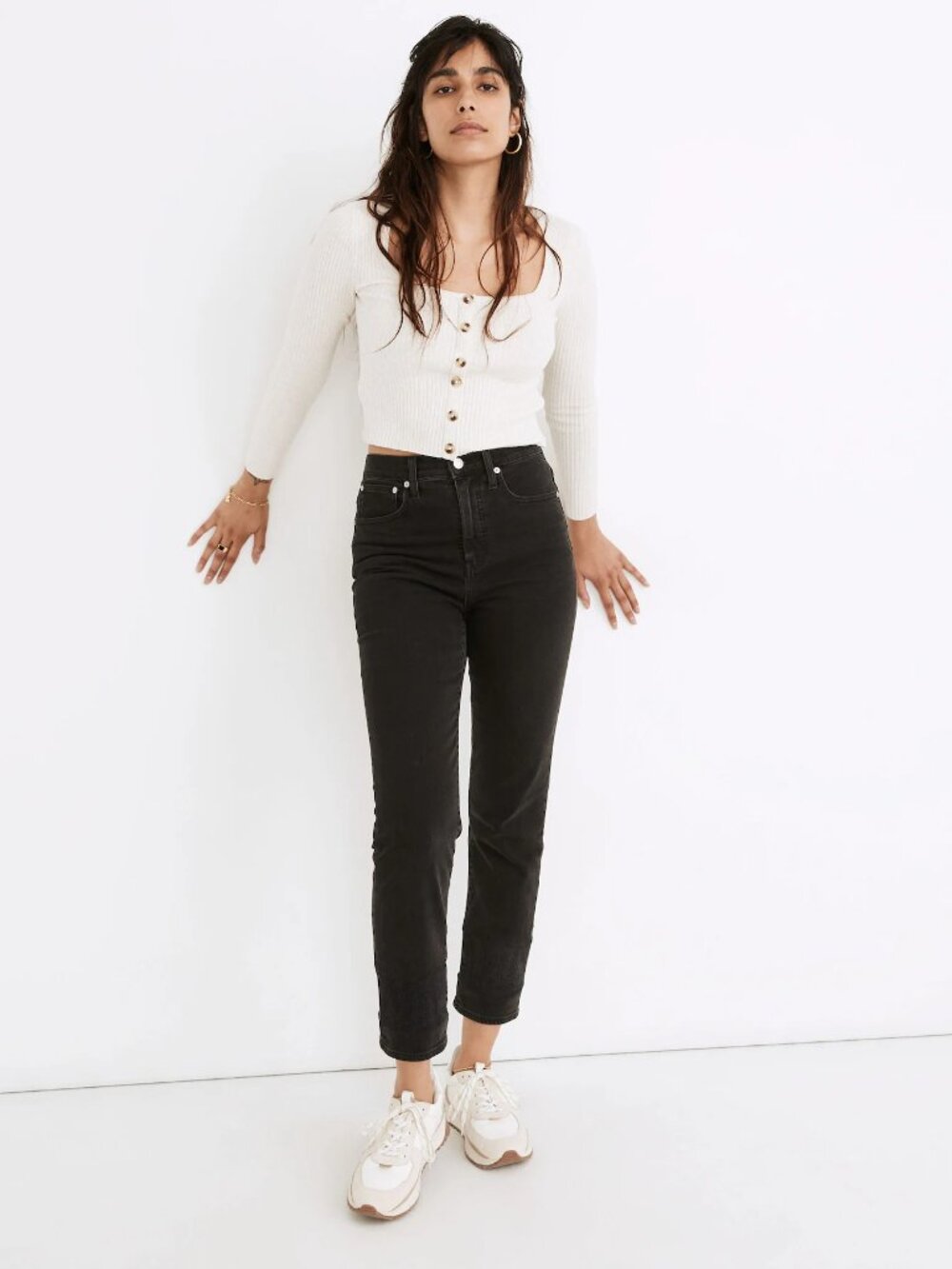 Madewell Tall Classic Straight Jeans in Lunar Wash / TALL 26 / Black